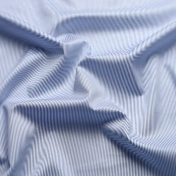 Blue Oxford Striped Shirt Fabric